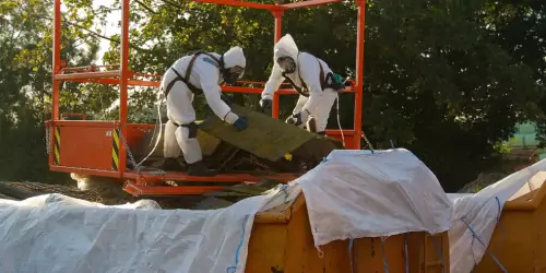 Professional asbestos collection is legally required to: