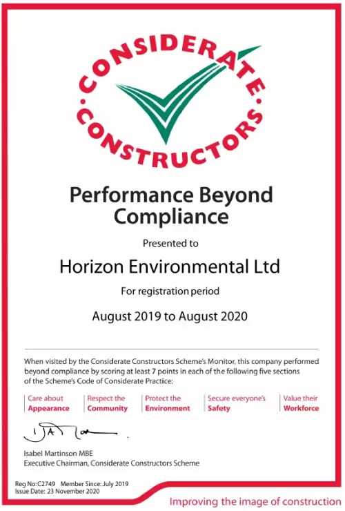 Horizon recognised for ‘Performance Beyond Compliance’