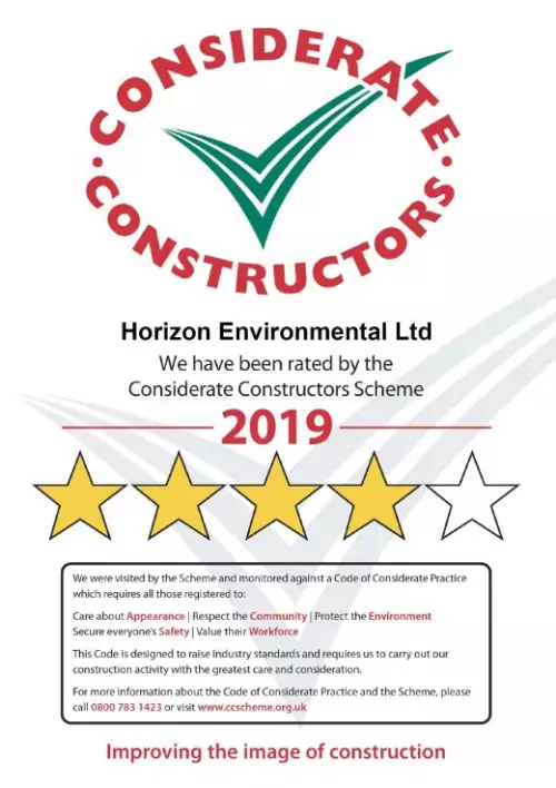 Four-star rating following Considerate Constructors visit